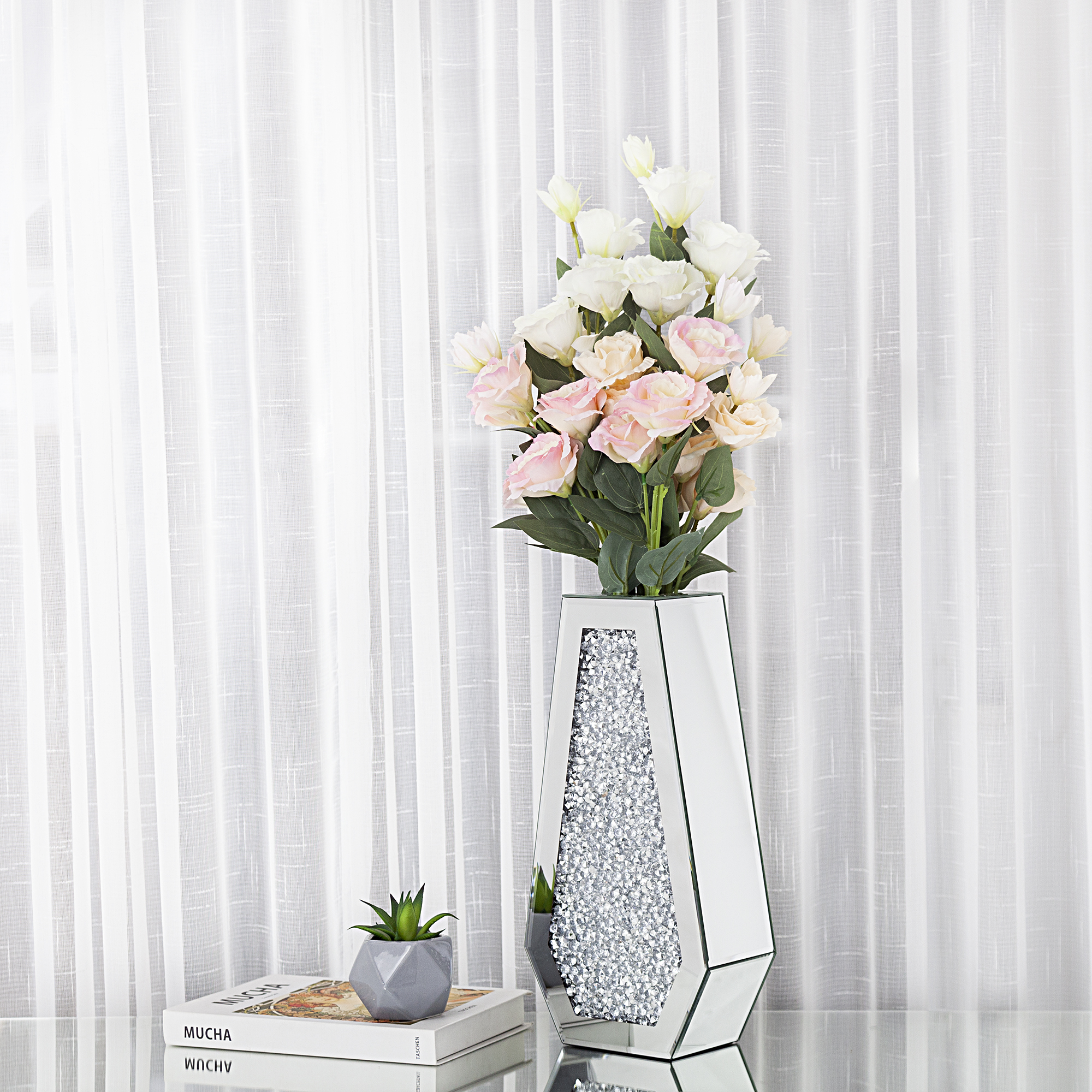Vase En Acrylique Moderne Pour Peinture Diamant - 10 X 15 Cm - Idéal Pour Arrangements Floraux Et Déco D'intérieur