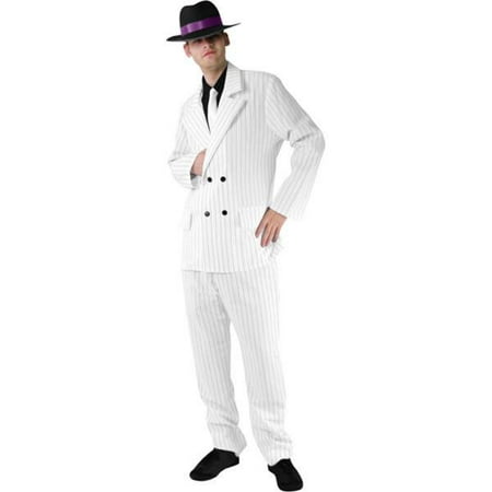 Adult Men's White Gangster Suit Costume~Medium 40-42 / White - Walmart.com