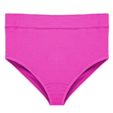 Fulorrnie Underwear for Women Plus Size Seamless Comfort Breathable Panty High Waist Elastic Stretchable Panties Hot Pink XL