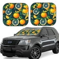 thumbnail image 2 of Picia Fresh Orange 2 Piece Car Windshield Sun Shade Foldable | Foldable Sun Shield for Front Window Blocks UV Rays and Keeps Your Vehicle Cool-Small, 2 of 7
