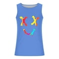 thumbnail image 5 of UVEASISHA Cool Tank Tops for Men Smiley Face Print Sleeveless Funny Shirts Hipster Stylish Gym Workout Shirt Summer Casual Athletic Fitness Tanks Blue 3XL, 5 of 6