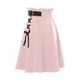 thumbnail image 5 of Wxolcjlv Women's Lace‑Up Pleated Mini Skirts High Waist A‑Line Street Going‑Out Skirts, 5 of 8