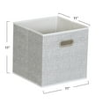 thumbnail image 2 of Household Essentials 6 ct Open Fabric Cube Storage Bins, White Mix, 2 of 5