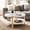 White & Natural, variant on Costway 2-Tier Round Coffee Table with Open Storage Shelf, Solid Beech Wood Legs for Home White & Natural
