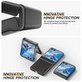 thumbnail image 2 of ELEHOLD Case for Samsung Galaxy Z Flip 7 with Built-in Tempered Glass Screen Protector, Shock-Absorbent Lightweight Hard Shell with Hinge Protective Cover,Black, 2 of 7