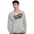thumbnail image 3 of Two Dads Better Than One Gay Pride Men's Long Sleeve Tee T Shirt Brisco Brands X, 3 of 6