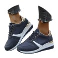 thumbnail image 3 of AUDeals Women's Wedge Sneakers Lace Up Platform Shoes Lightweight Non Slip Fashion Walking Casual Shoes, 3 of 9
