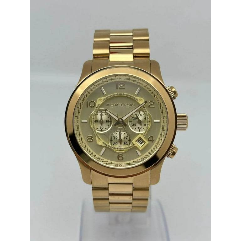 Michael Kors Runway Chronograph Gold-Tone Steel Champagne Dial