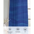 thumbnail image 6 of Ombre Blue Waves Sheer Curtains 54 Inch Length 2 Panels Set for Living Room/Bedroom, Abstract Art Gradient Modern Kitchen Curtains Grommet Semi-Sheer Curtains Drapes Voile Window Treatments 42"x54"x2, 6 of 7