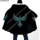 thumbnail image 4 of Capa gruesa y cálida con capucha para hombre, abrigo con estampado 3D de armadura vikinga con símbolo de tatuaje de cuervo, abrigo de lana a prueba de viento, bata de Manta, 9, 4 of 4