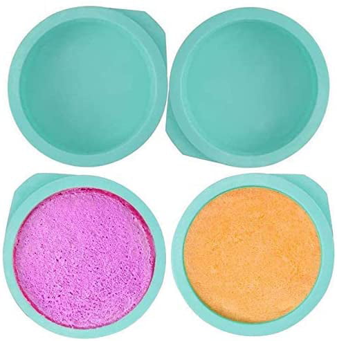 Silicone Cake Molds 6 Inch Layer Pan Set Round Non Stick Bakeware... 
