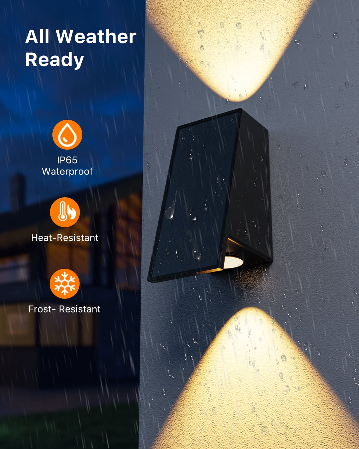 8 Pack Color Changing Solar Powered Fence Lights Outdoor Waterproof Wall Mount LED RGB Ambiance Lamps for Outside Patio, Deck, House, Pool Cage, Garden, Yard Decorative with 8 Colorful Lighting Modes