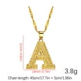thumbnail image 3 of Guodhu Initial Necklace for Women Men, Gothic Gold Plated 26 Letters Name Pendant Necklace, 3 of 4