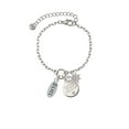 thumbnail image 2 of Delight Jewelry Silvertone Bliss Oval Silvertone Discover Dream Explore Zoey Charm Bracelet, 6.5+2" Extender, 2 of 4