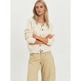 thumbnail image 5 of Womens Long Sleeve Button Up Knit Cardigan Crewneck Button Down Sweaters for Women Color XL, 5 of 8