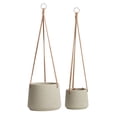 thumbnail image 2 of Olly & Rose Copenhagen Collection 7 in Textured Off White Hanging Planters (2 Count), 2 of 5