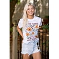thumbnail image 3 of Let The Flowers Guide Your Path Women's Graphic T Shirt Tees Brisco Brands X, 3 of 5