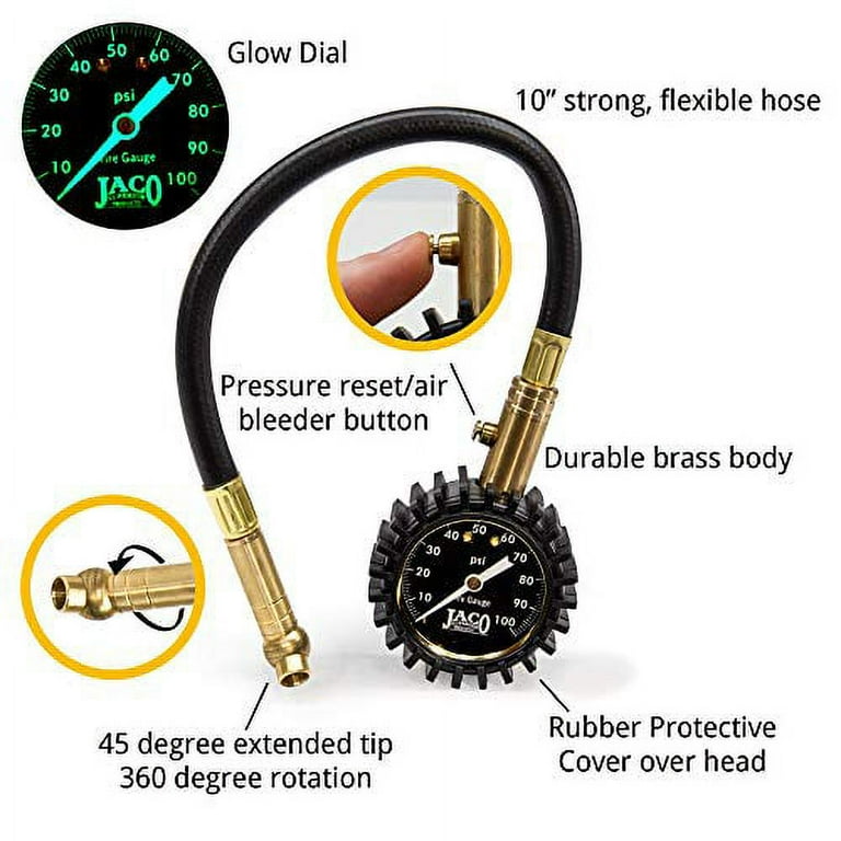 JACO Superior Products JACO ElitePro Tire Pressure Gauge - 100 PSI