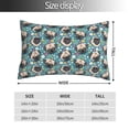 thumbnail image 2 of Fotbe PUG HEAD And Flower Funda de Almohada Decorativa Estilo Occidental, Lujo en Algodón, Fundas para Almohadas King, Cojín Estampado para Decoración del Hogar-14"x20", 2 of 6