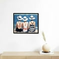 thumbnail image 4 of JRXY Retro Beach Canvas Wall Art Nautical Ocean Decor Coastal Painting Swimsuit Beauty Prints 20x16, 4 of 4