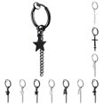 thumbnail image 2 of Non Piercing Earring Unisex Fashion Clip on Earring Dangle Hoop Earring, 2 of 10
