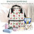thumbnail image 5 of Daiia Strawberry Large Capacity Baby Bag Waterproof Stylish Diaper Bag Mummy Backpack Adjustable Straps Diaper BagBaby Essentials Bag, 5 of 6