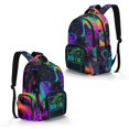 thumbnail image 2 of Whosucclay Neon Frog 17 Inch Rucksack for Girls Boys, Lightweight Adjustable Straps Large Capacity School Bookbag for High School Kindergarten Elementary School, 2 of 8