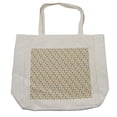 thumbnail image 1 of Retro Shopping Bag, Motifs of Eighties and Nineties Memphis Style Pattern with Swirls Triangles Dots, Eco-Friendly Reusable Bag for Groceries Beach and More, 15.5" X 14.5", Cream, by Ambesonne, 1 of 2