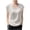 Beige, variant on Women's Side Drawstring Ruched Tops Lightweight Thin V Neck Cap Sleeve Blouses Loose Fit Dressy Casual Solid Color Shirts M