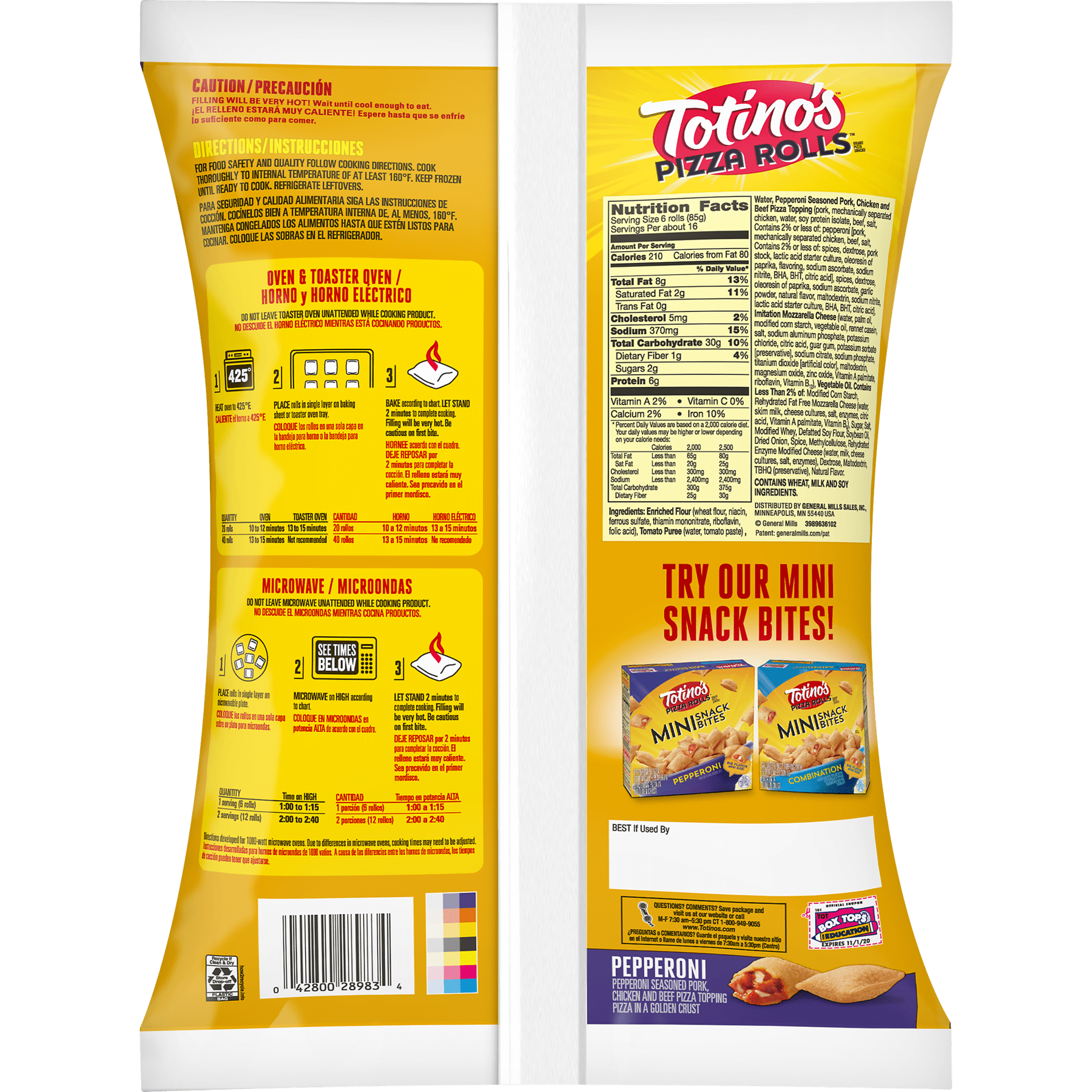 Totino's Pizza Rolls Brand Pepperoni Pizza Snacks, 49.4 OZ
