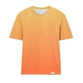 thumbnail image 4 of Sweet Home Farm Short Sleeve Shirts for Women‘s Gradient Color Fashion Round Neck Casual T Shirt T Shirts for Women Orange, 4 of 5