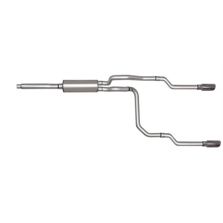Cat-Back Dual Split Exhaust System, Stainless Fits select: 1991-1992,1996 FORD F150