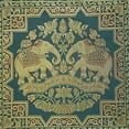 thumbnail image 4 of Stylo Culture Ethnic Boho Brocade Dark Green And Gold Throw Pillow Covers 16x16 Jacquard Weave Banarsi Couch And Pillow Covers Elephant Floral 40x40 cm Decorative Cushion Covers (Set Of 5), 4 of 4