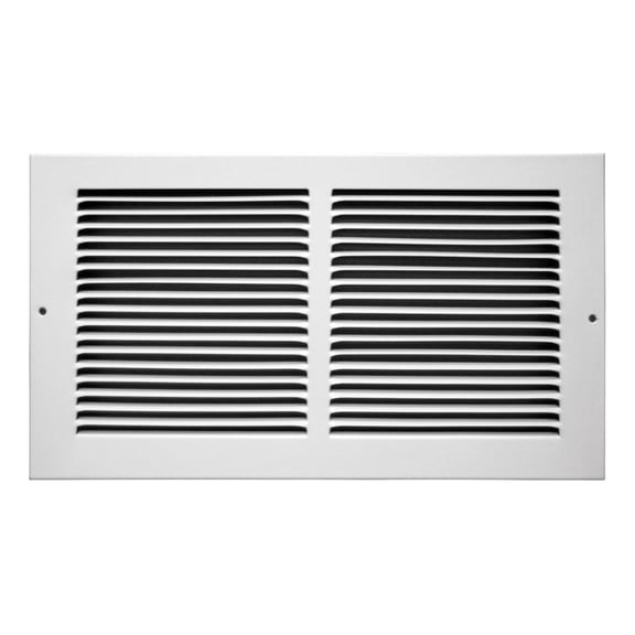 Tru Aire 6 in. H X 14 in. W 1-Way Powder Coat White Steel Floor Baseboard Register