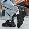 thumbnail image 4 of Men's Round Toe Lace Up Chunky Sneakers, Breathable Mesh Sport Casual Walking Shoes, Multiple Colors Available, 4 of 5