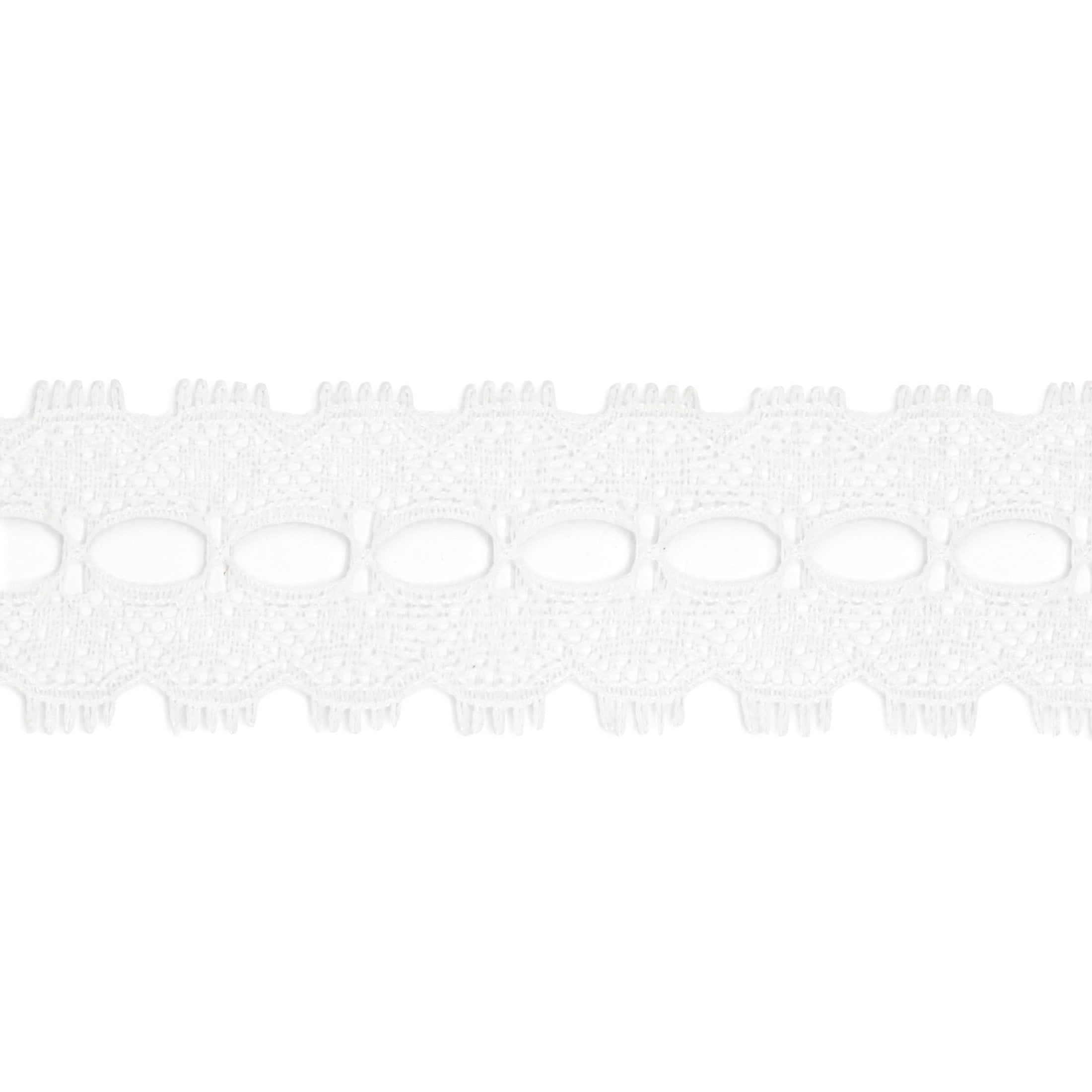 Hello Hobby White Open Center Lace Sewing Trim, 1-1/4 Inch x 2 Yard