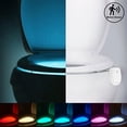thumbnail image 2 of Rosnek 7-Color Toilet Night Light, Motion Sensor Activated Battery Powered Bathroom LED Toilet Bowl Light, Cool Fun Bathroom Accessory for Stocking Stuffers, 2 of 7