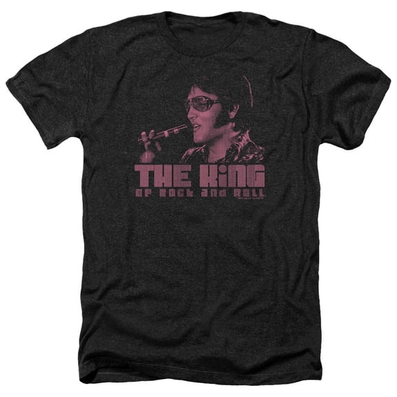 Elvis Presley - The King - Heather Short Sleeve Shirt - X-Large
