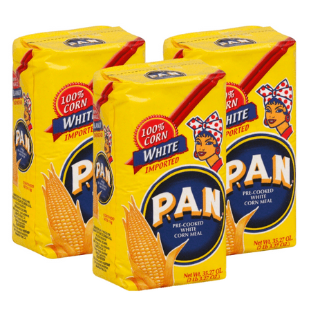 (3 Pack) P.A.N. White Corn Meal, Harina De Maiz Blanco Precocida, 35.27 Oz (1 (Best Flour For Extruded Pasta)