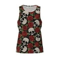 thumbnail image 4 of Haiem Red Rose Skull Men Workout Tank Top Gym Bodybuilding Sleeveless Muscle T Shirts Athletic Tank Breathable Workout Shirt-3X-Large, 4 of 9
