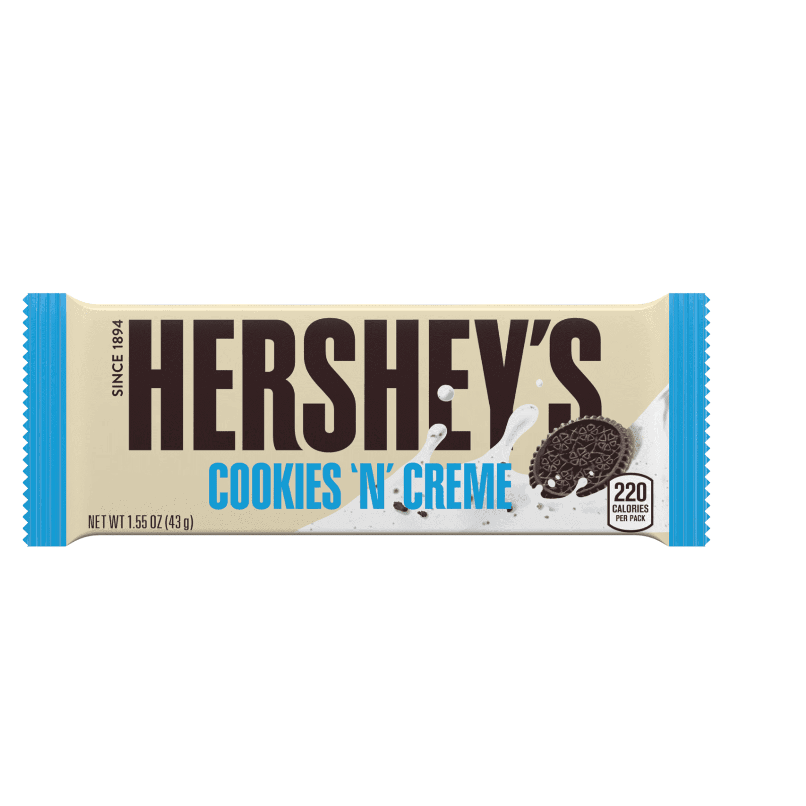 HERSHEY'S COOKIES 'N' CREME Candy, Holiday, 1.55 oz Bars (36 ct)