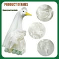 thumbnail image 2 of Porch Goose Outfit Cute Goose Cloth Fancy Holiday Party Porch Goose Clothes with Hat for Outdoor Garden Statues White 13.7 In, 2 of 6