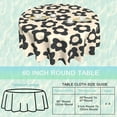 thumbnail image 2 of Vintage Groovy Flowers 60 inch Round Tablecloth,Black Daisy Circle Table Cover Stain Resistance Water Repellent Wrinkle-Free Table Cloth for Home Kitchen Dining Party Patio Indoor Outdoor, 2 of 6