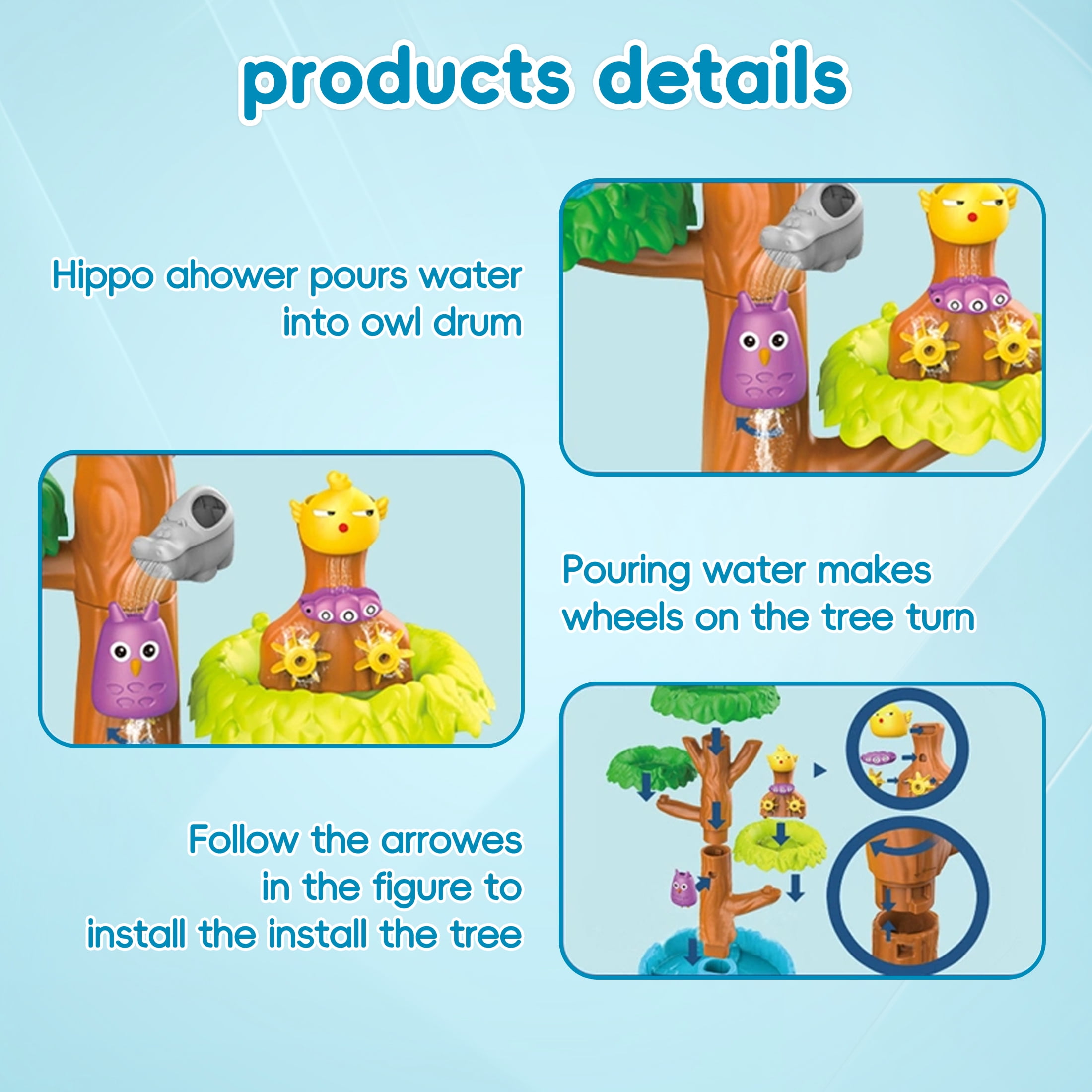 KOPPOP Sand and Water Table for Toddlers, Summer Sensory Play, Outdoor Beach Toys for Boys and Girls Ages 1-5
