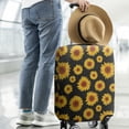 thumbnail image 2 of Black Sunflower Pattern Luggage Cover Fashion Suitcase Cover Baggage Covers Fit 25-28 Inch Luggage (Go Travel), 2 of 5