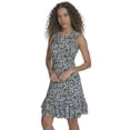 thumbnail image 3 of Women's Harper Rose Printed Sleeveless Flounce Skirt Mini Dress Color: Scatter Floral Size: 8, 3 of 4