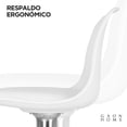 thumbnail image 3 of Juego de 4 Sillas de Bar Mirel Giratorias Color Blanco, 3 of 9