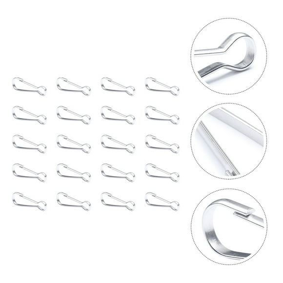 Homoyoyo 20pcs Key Chain Carabiner Keychain Hooks Silver for Chains Camping Gear