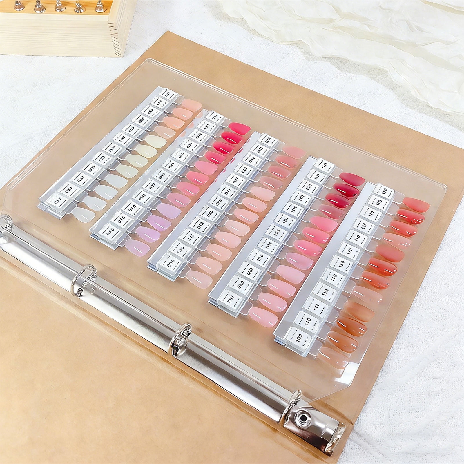 Organized Nails Swatches Book Systems for Professional and Enthusiasts Including Numbered Tips