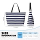 thumbnail image 4 of Easygdp Navy Blue And White Stripes Bolsa de Viaje de Playa de Gran Capacidad, Bolsa Tote Perfecta para la Playa, Escapadas de Fin de Semana y Viajes, 4 of 7